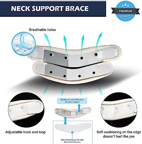 Wonder Care Rigid Cervical Collar Neck Brace for Restricting Cervical Motion -Relieves Neck Discomfort, Pain and Spine Pressure for Women and Men