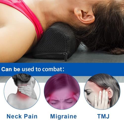StrongTek Cervical Neck Wedge, Firm Foam Support Block, Contoured Design