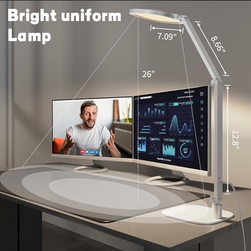 LitONES LED Desk Lamp for Home Office, Soft Edge-lit Design, Modern Style