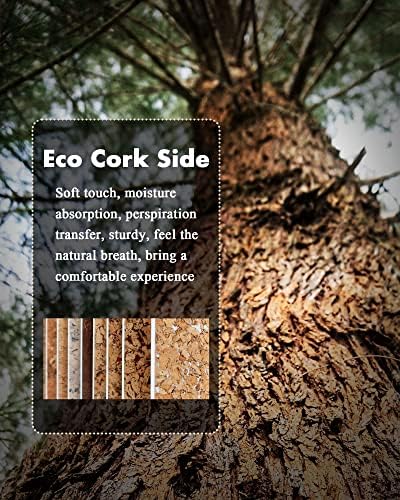 YSAGi Double-Sided Desk Mat, Eco Cork & Leather Desk Protector, Large Mouse Pad & Writing Pad for Office/Home (Apricot+Cork, 47.2" x 17")
