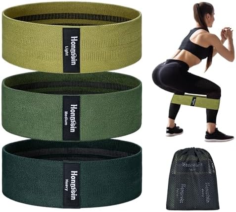 Resistance Bands for Working Out, 3 Levels Fabric Exercise Bands Set