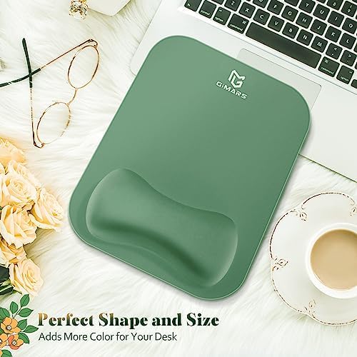 Gimars Large Smooth Superfine Fibre Memory Foam Ergonomic Mouse Pad Wrist Rest Support - Mousepad with Nonslip Base for Laptop, Computer, Gaming & Office，Red Camouflage