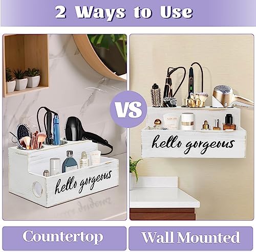 UNISTYLE Hair Dryer Holder Countertop Hair Tool Blow Dryer Holder, Hair Accessories Organizer for Bathroom Decor Supplies Storage and Vanity Caddy for Styling Accessories