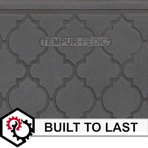 Tempur-Pedic Ultra Comfort Anti-Fatigue Lattice Pewter 1' 8" x 3' 6" Kitchen Floor Mat Cushioned Ergonomic Standing Desk Mat Waterproof Non-Skid Foam