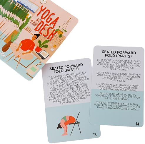 Yoga at Your Desk | Desk Yoga | Wellness Card Pack | Chair Yoga