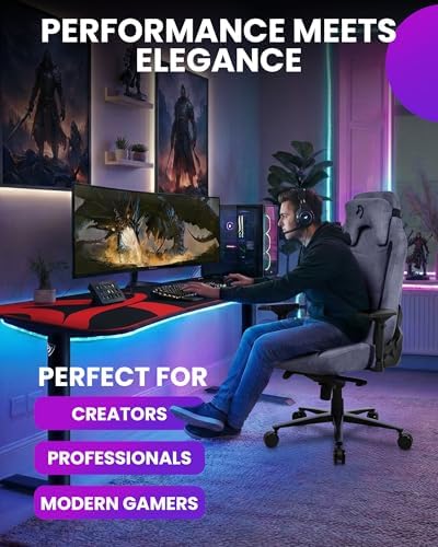 Arozzi Vernazza Supersoft Upholstery Material has a Unique Velvety Texture that is Fluid-Repellant and Breathable with Memory Foam Lumbar Support 4D Armrest for Office and Gaming Chair - Anthracite