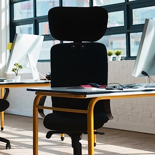 Operitacx Office Computer Chair Headrest, Adjustable Height, Black Mesh