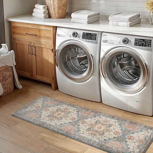 GENIMO Anti Fatigue Kitchen Mats for Floor 17"X59", Runner Rug,BlueCoral