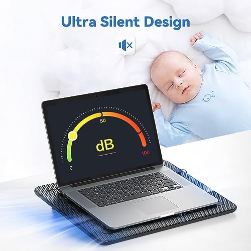 TECKNET Laptop Cooling Pad, Portable Slim Laptop Cooler for 12"-17" Laptops