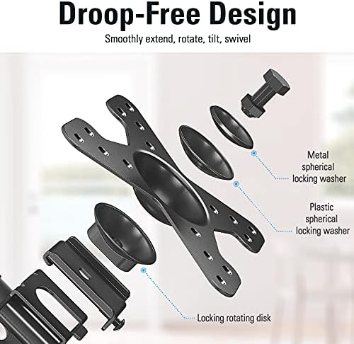 Mounting Dream TV Mount for Most 10-26 inch TVs and Monitors, Monitor Wall Mount with Swivel Tilt Rotation, TV Bracket up to VESA 100x100mm and 33LBS.