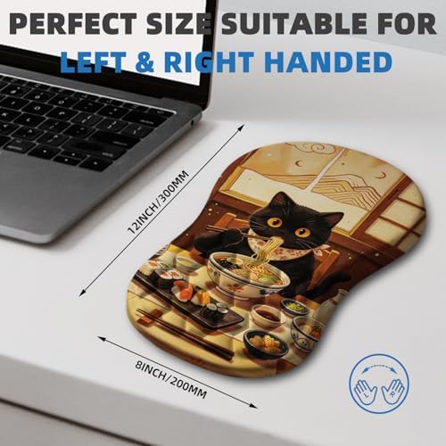 Ergonomic Mouse Pad with Wrist Rest, Memory Foam Wrist Support,Massage Bump