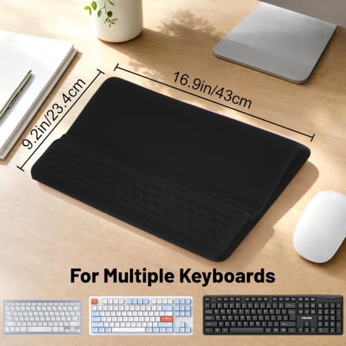 Keyboard Stand with Wrist Rest，Ergonomic Keyboard Riser Holder Lifter Tray
