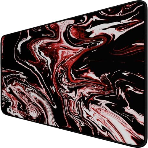 Large Extended Mouse Pad with Stitched Edges Waterproof 31.5X15.7In