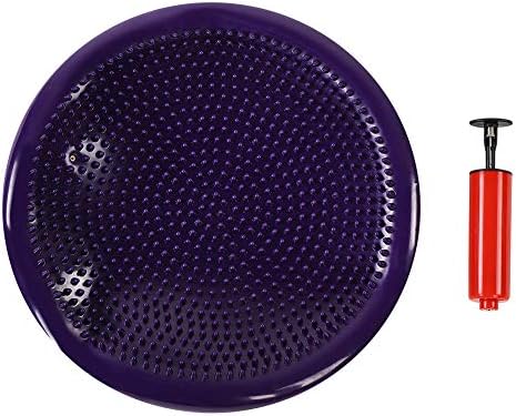 Wobble Cushion, Wiggle Seat Balance Disc Balance Board Balance Disc Trainer Inflated Wobble Cushion Air Stability Board Sensory Wiggle Seat Stability Trainer Pad for Improving Post