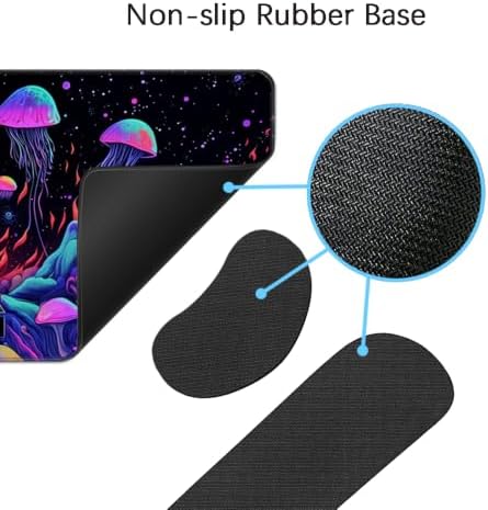 Desk Mat, Large Gaming Mouse Pad with Wrist Rest, 4 in1 XXL Mouse pad+Keyboard Wrist Rest+Mouse Pad Wrist Support+Cup Coaster Set, Ergonomic Desk Pad for Home Office,Spaceman