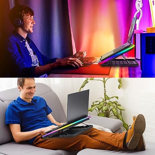 TopMate C12 Laptop Cooling Pad RGB Gaming Notebook Cooler for Desk/Lap Use