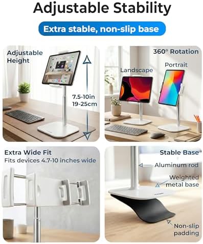 COOPER TabStand Mini 10" Tablet Stand, iPad Stand for Desk, Tablet Mount