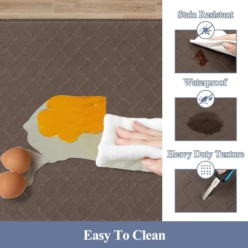 HEBE Anti Fatigue Kitchen Rugs Set of 3, Cushioned Kitchen Mats for Floor