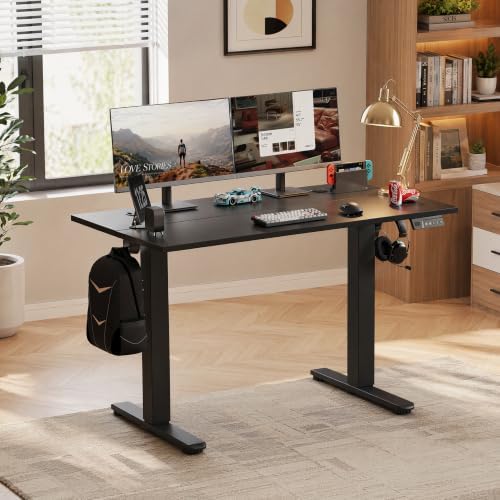 Claiks Electric Standing Desk, 40x24 Inch, Black