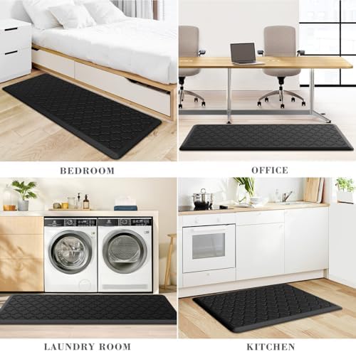 Kitchen Mat 2 PCS Cushioned Anti-Fatigue Floor Mat Standing Mat for Kitchen