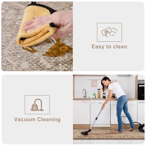 KIMODE Anti Fatigue Mats for Kitchen Floor, Boho Vintage Kitchen Runner Rug