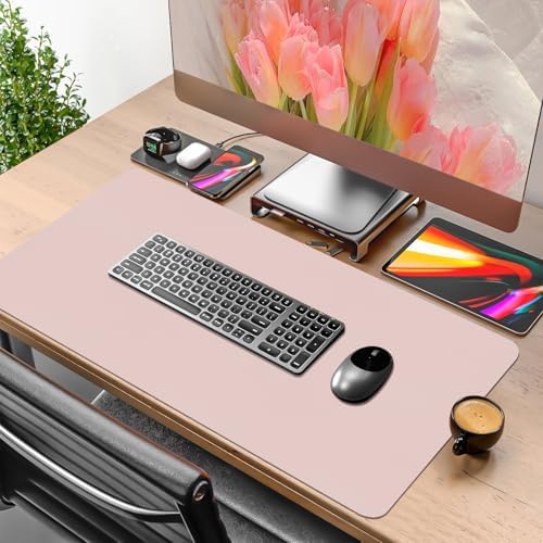 Wrist Rest Support for Mouse Pad&Keyboard Set(9×9.8 Inches, Pink)