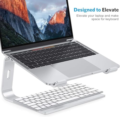 OMOTON Laptop Stand, Detachable Mount for MacBook Air/Pro Dell HP Silver