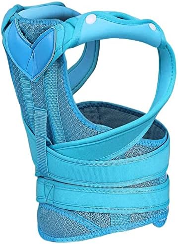 Posture Corrector Adjustable Back Shoulder Straighten Orthopedic Brace Belt for Kyphosis, Chest Slouching and Humpback, Improving Posture Back Posture (Color : Blue, Size : Medium)