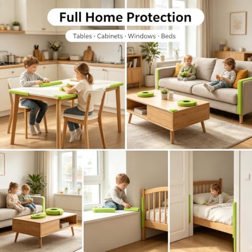 Corner Protector Strip, Foam Bumper Guard, Edge Protection Strip, Baby Proofing Foam Tape, Anti Collision Padding for Furniture Tables Desks, Shock Absorbing Cushion