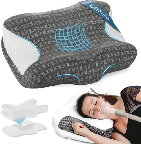 Elviros CPAP Pillow HSA/FSA for Side Back and Stomach Sleepers