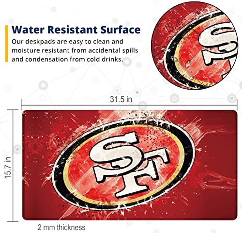 Large Mouse Pad Desk Mat for Home Office, Gaming Mousepad Extended Desk pad - Computer Keyboard Mouse Mat with Non-Slip Base and Stitched Edge Office Desk Organizers and Accessories