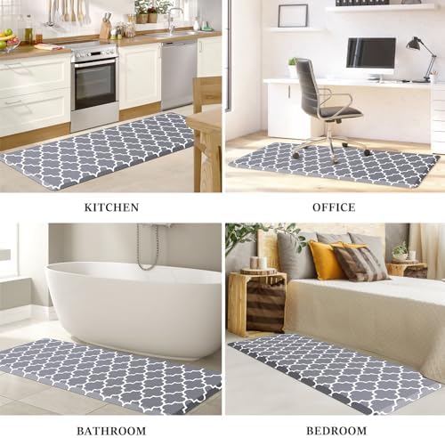WISELIFE Anti Fatigue Mats for Kitchen Floor, 24" x 70", 4/5 Inch, Grey