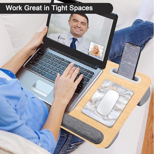 Small Mouse Pad, Mini Mouse Pad 6 X 8 Inch with Non-Slip Rubber Base for Keyboard Tray Laptops Wireless Mouse Home Office Travel, Washable & Portable (Light Colored Marble)