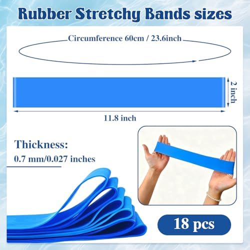18 Pcs Classroom Chair Bands for Kids with Fidgety Feet,Stretchy Rubber Fidget Bands,Flexible Desks Stretch Foot Band ADHD Autism Tools for Students Sensory