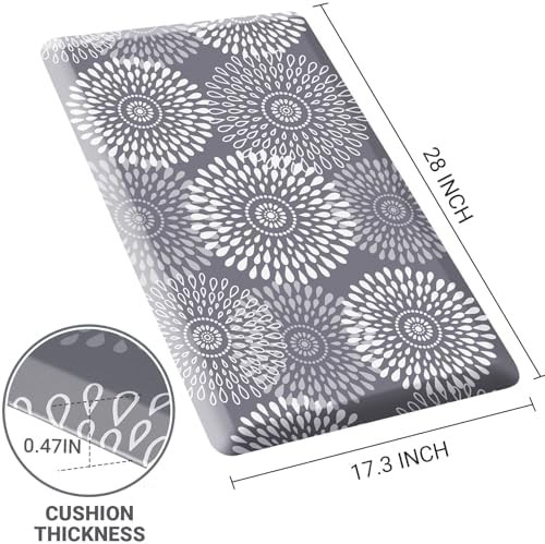 Kitchen Mat Water-Resistant Kitchen Rugs Cushioned Anti-Fatigue Floor Mat