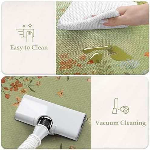 KIMODE Anti Fatigue Kitchen Mat for Floor, Butterfly Flower Kitchen Rugs