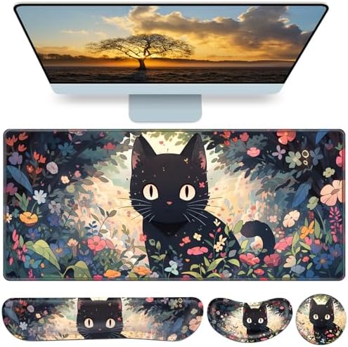 4-in-1 Mouse Pad Anime, Mouse Pad with Wrist Rest,