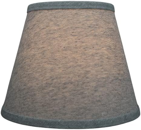 FenchelShades.com Lampshade 6" Top Diameter x 10" Bottom Diameter x 8" Slant Height 6x10x8" with Spider Attachment Diameter 0.4 Inch for Lamps with a Harp (Couture Steel)