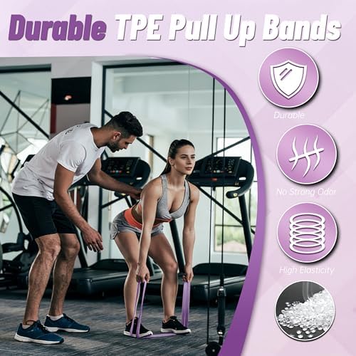 4-Level Resistance Bands for Working Out, Pull Up Assistance Bands