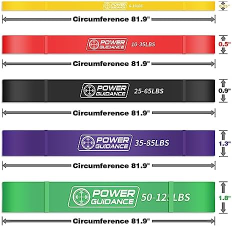 POWER GUIDANCE Pull Up Assist Bands - Stretch Resistance Band - Mobility Band - Powerlifting Bands - by Perfect for Body Stretching, Powerlifting, Resistance Training