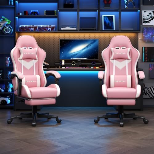 Gaming Chair Ergonomic Gamer Computer Office Chair,Footrest Lumbar Support