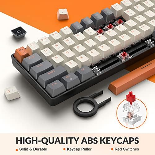 MAGIC-REFINER RK68 Compact 68 Keys Wireless Mechanical Gaming Keyboard