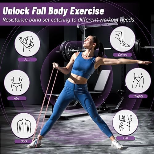 4-Level Resistance Bands for Working Out, Pull Up Assistance Bands