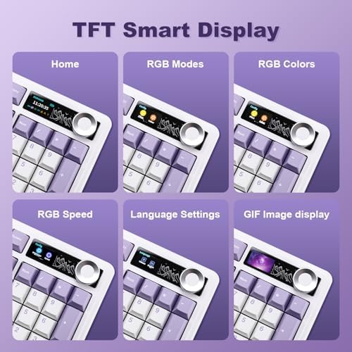 AJAZZ AK980 Wireless Mechanical Keyboard(Purple, Murad Switch)