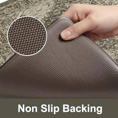 KIMODE Kitchen Mats Cushioned Anti Fatigue, Boho Kitchen Rugs Sets of 2