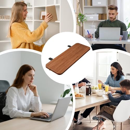 Clamp-On Foldable Table Extender - Ergonomic Desktop Extension Shelf, Heavy-Duty Wrist Rest and Arm Support Cushion, Space-Saving Folding Table Board for Women, Men