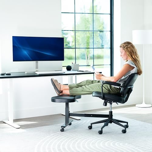 VIVO Black Retrofit Footrest for Office Chair, Chair-REST1