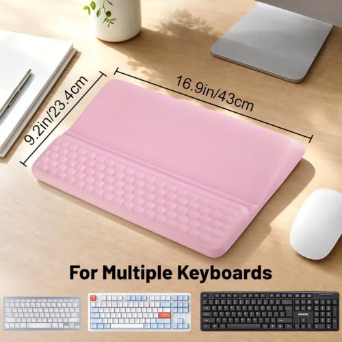 Keyboard Stand with Wrist Rest，Ergonomic Keyboard Riser Holder Lifter Tray