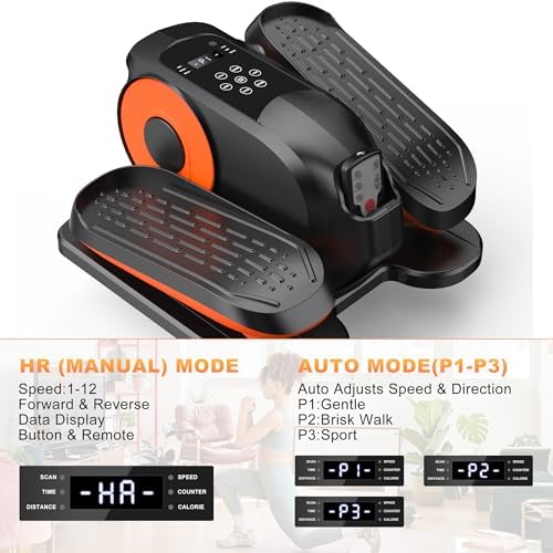 Low Impact Mini Under Desk Elliptical Quiet Electric Leg Exerciser