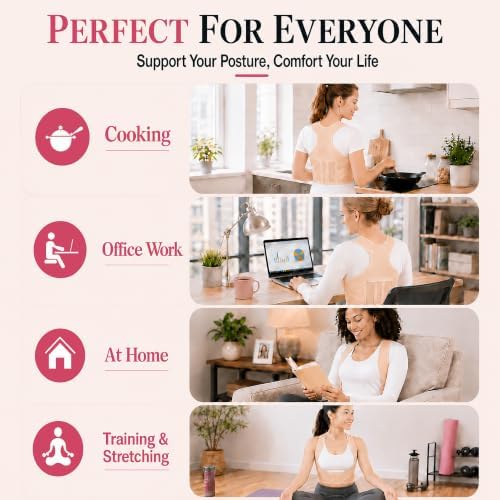Lightweight Posture Corrector with Upper Back Brace for Women & Men